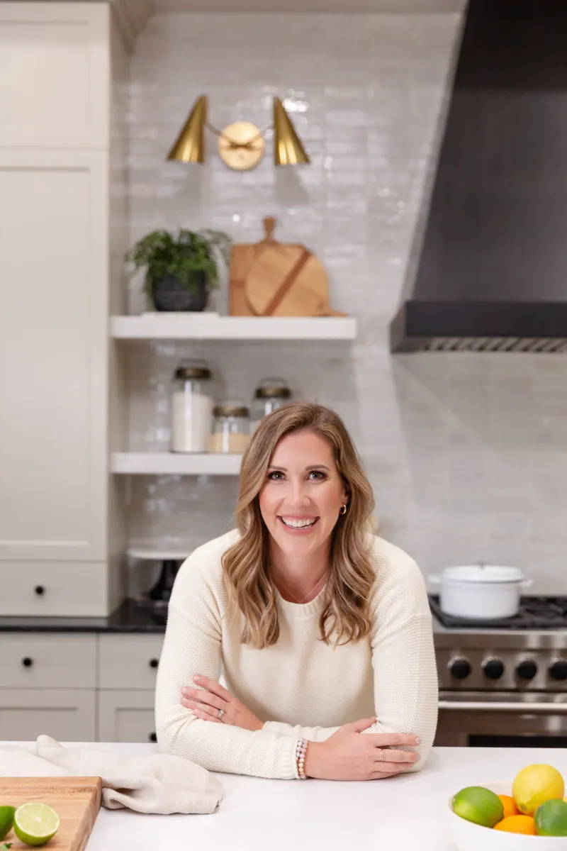 Lauren in her kitchen.